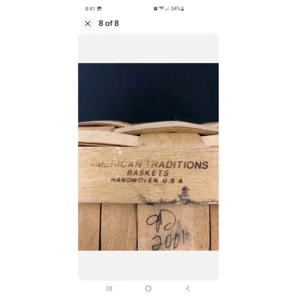 American Traditions Magazine Basket Handle Stirpe 2001 - Picture 7 of 7